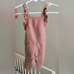 Zara Ruffled Knit Overalls